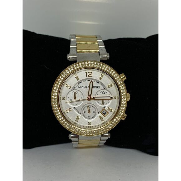 Michael Kors Parker Mk5026 Women's Stainless Steel Analog Dial Quartz Watch Pb24 - Picture 1 of 8
